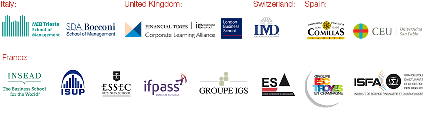 Generali currently partners with the following business schools: