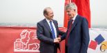 Flag ceremony for the Generali tower in Citylife