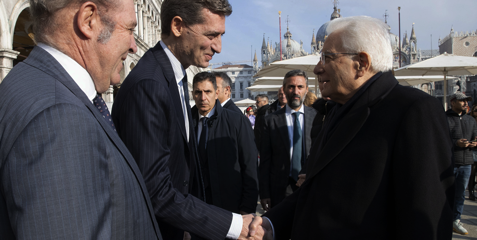 President of the Italian Republic, Sergio Mattarella visits The Home of The Human Safety Net in Venice - President of the Italian Republic visiting the Home of THSN