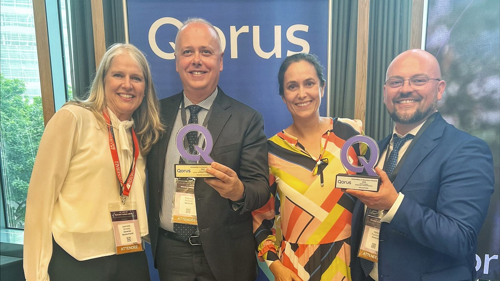 Generali honoured at the Qorus Innovation in Insurance Awards 2024