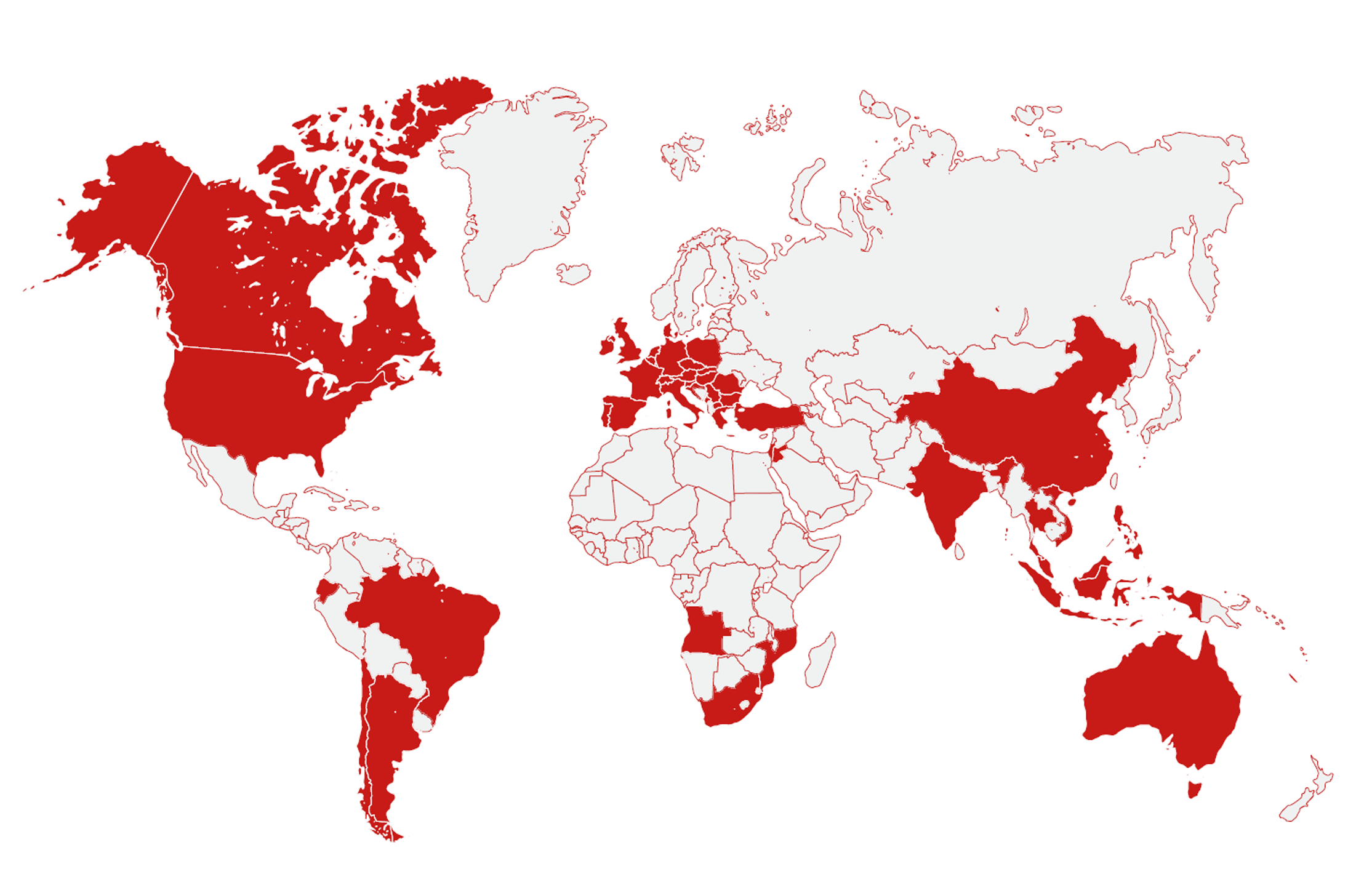 Andamento per aree geografiche