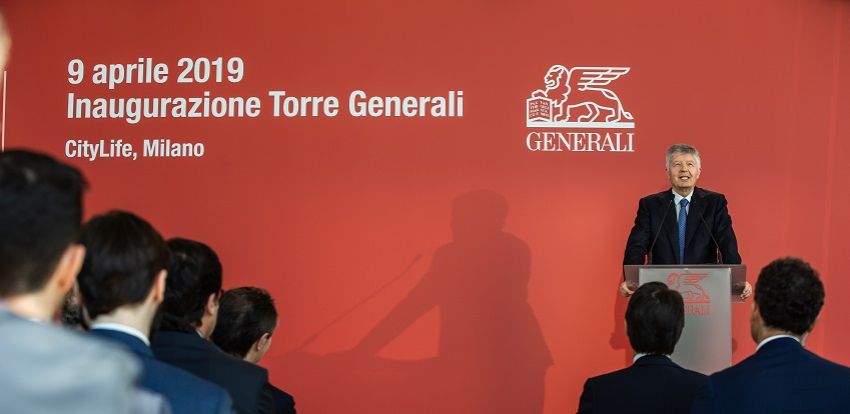 Il primo ministro italiano all’inaugurazione della Torre Generali a CityLife