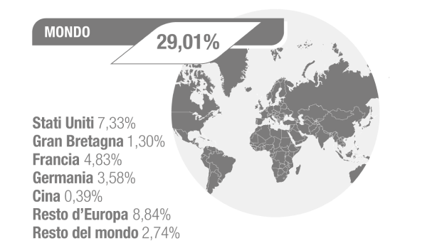 Ripartizione dell’azionariato per area geografica