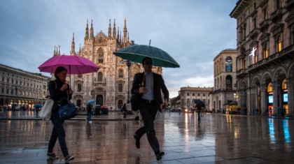 Il meteorologo: da scienziato atmosferico a top manager e climate strategist - Milano, Piazza Duomo in una giornata di pioggia – Alessandro Gandolfi/Parallelozero