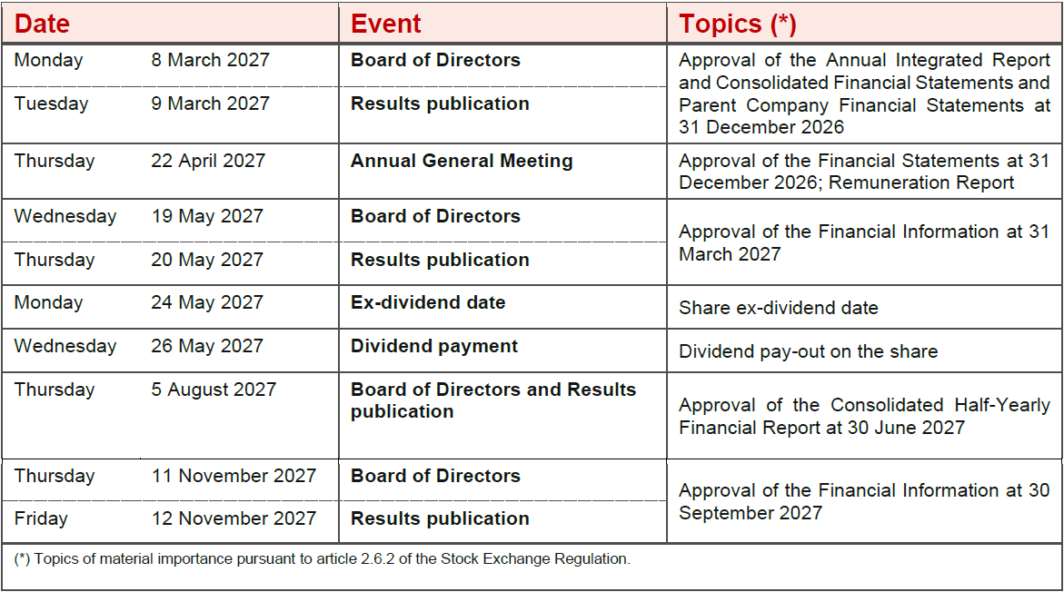 2027 Corporate Events Calendar
