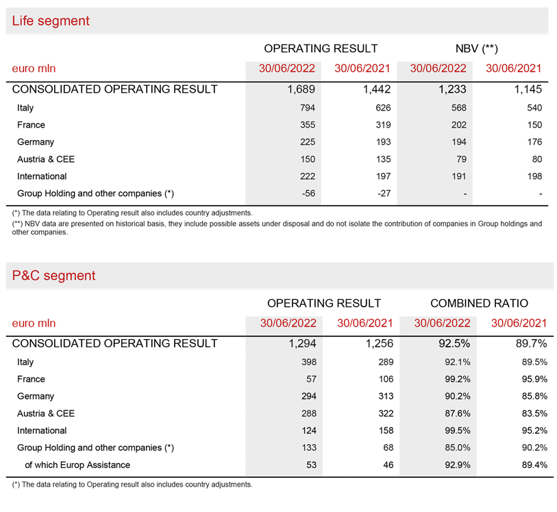 FURTHER INFORMATION BY SEGMENT
