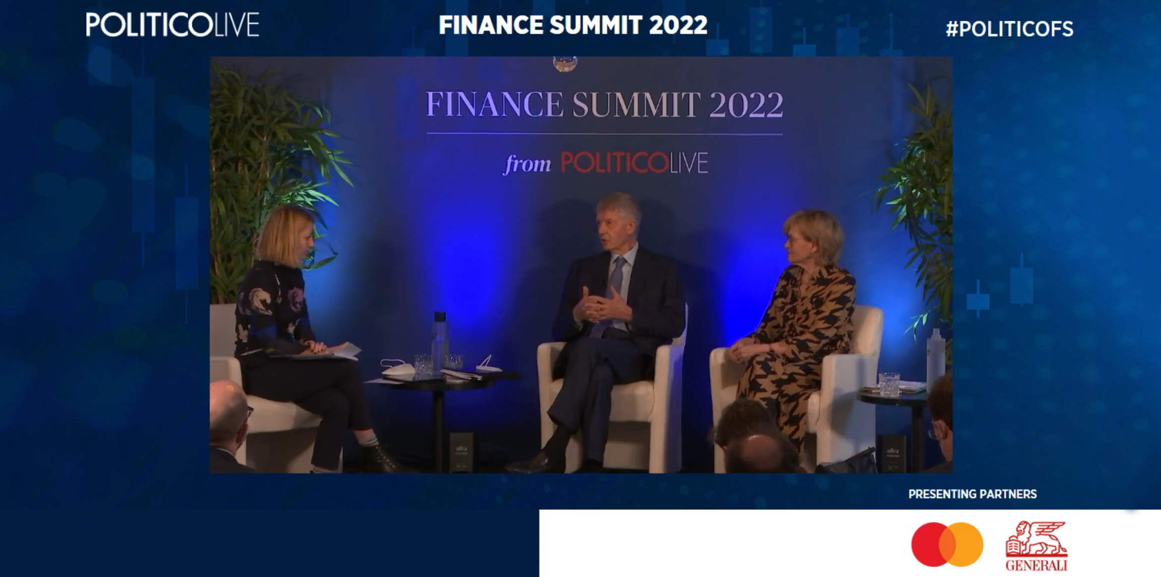 Inflation, Solvency II and sustainability at the heart of the conversation between the Chairman of Generali, Gabriele Galateri, and the European Commissioner for Financial Services, Mairead McGuinness