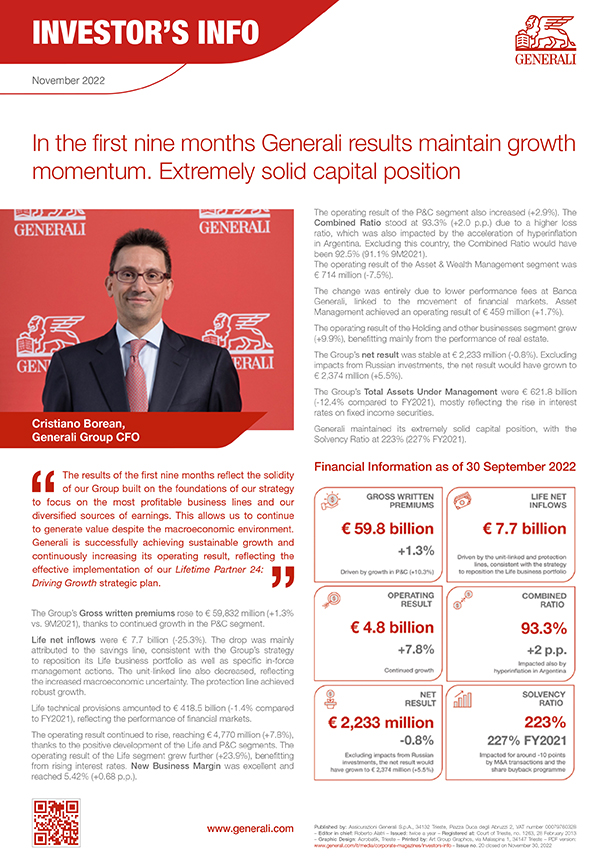 Investor's Info - INVESTOR’S INFO OF NOVEMBER