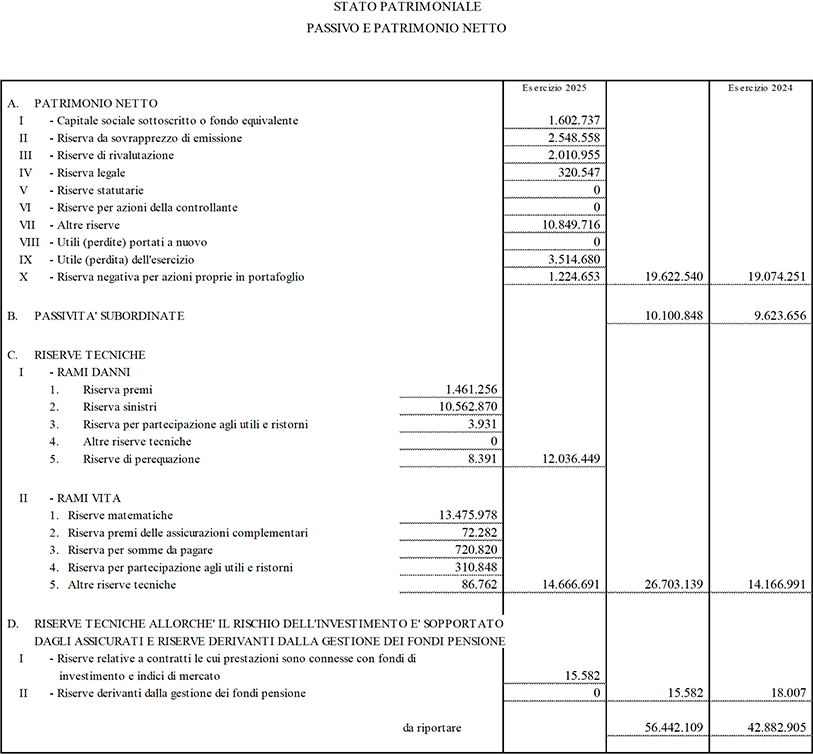 Stato patrimoniale e conto economico di Capogruppo (13)