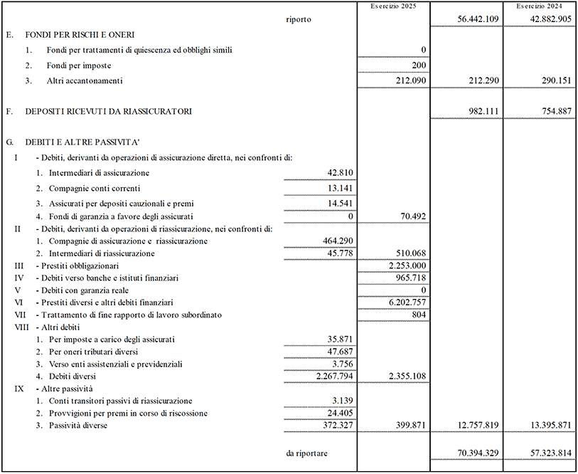 Stato patrimoniale e conto economico di Capogruppo (13)
