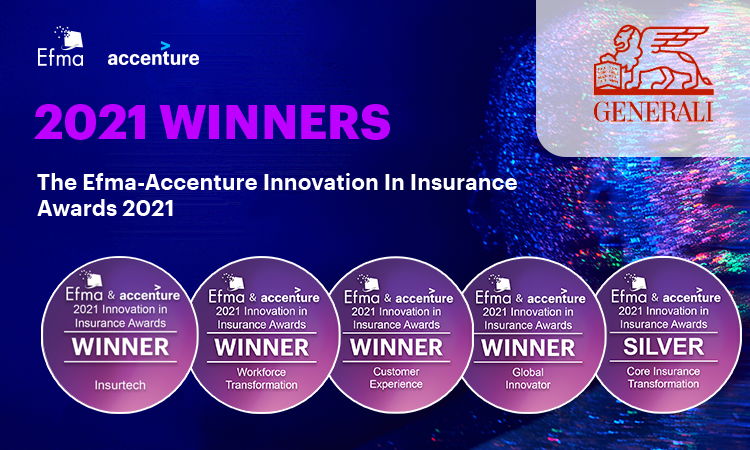 Generali is five times on the podium at the Efma-Accenture Innovation in Insurance Awards 2021