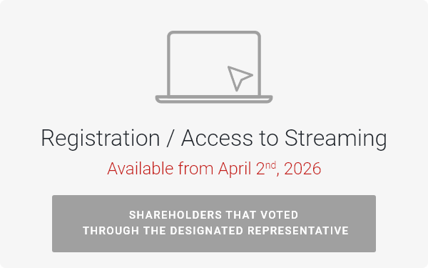 Live streaming - Annual General Meeting 2026