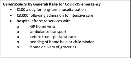 Generali Italia in solidarity with Italian businesses with a specific health cover plan