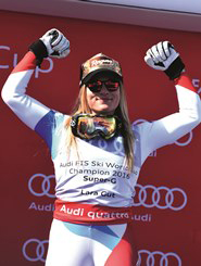 Lara Gut and Marcel Hirscher triumph at World Cup. Generali : &quot;See you next season&quot; - Lara Gut, FIS Alpine Ski World Cup Super G Champion, St Moritz, photo credits: Pentaphoto