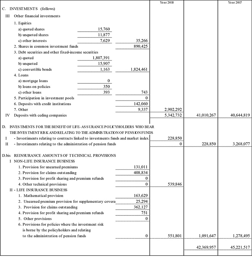 Parent Company&#039;s balance sheet and income statement