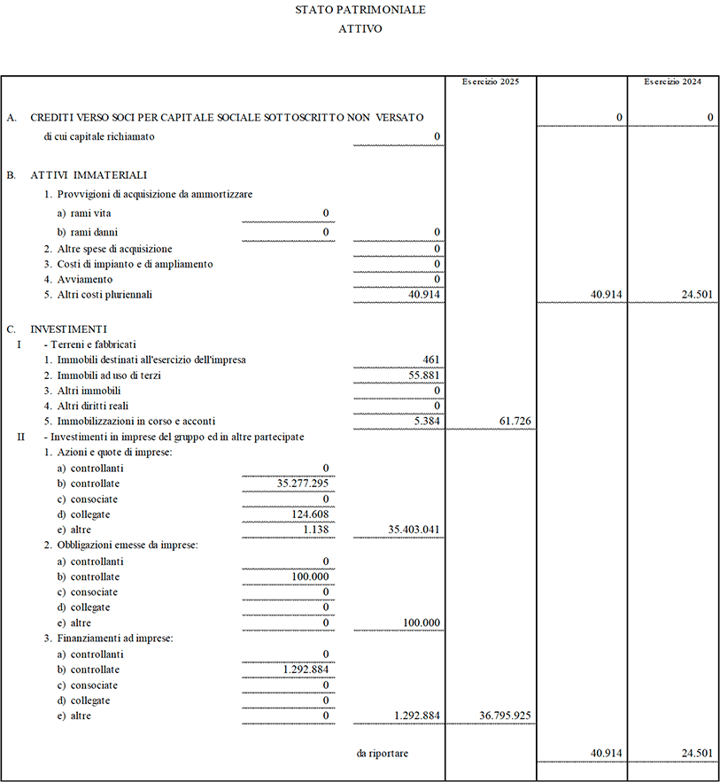 Stato patrimoniale e conto economico di Capogruppo (13)